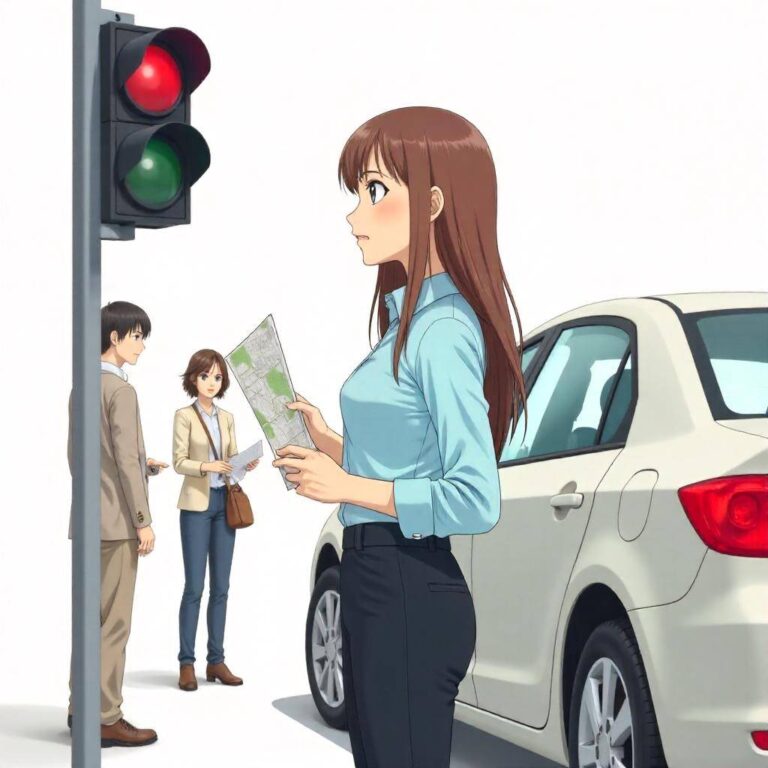 信号待ちにおける紙の地図使用とながら運転の法律的ジレンマ