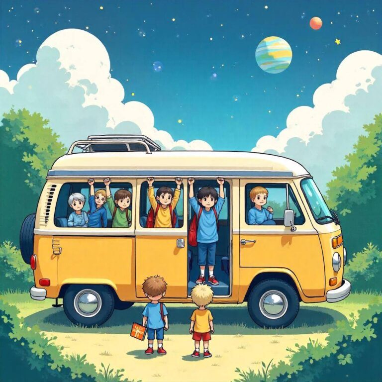 懐かしい絵本を探そうキャンピングカーで雲の上へ飛ぶ子どもたちの物語