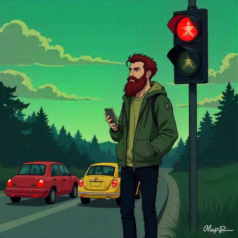 青信号で発進しない車の影響とクラクション使用の法律解説