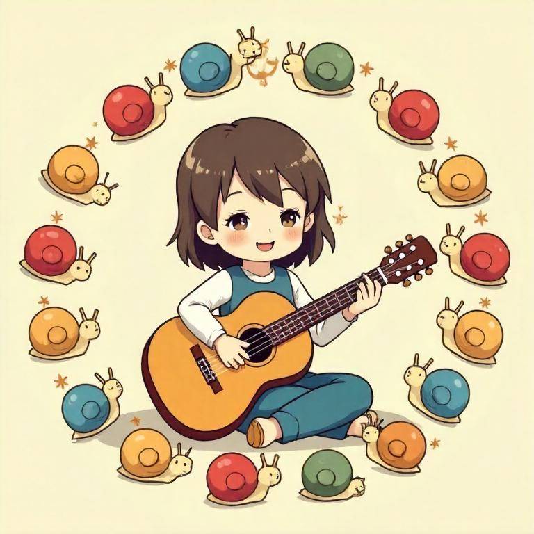 みかるんが魅せるごきげんカタツムリの魅力とギター演奏