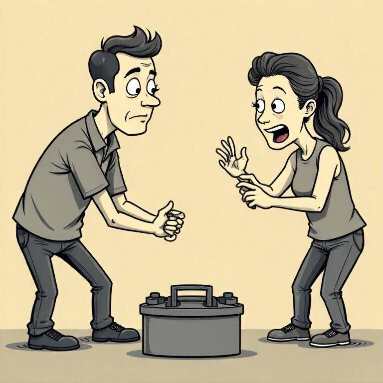 バッテリー交換で共感呼ぶユーモアエピソード