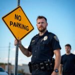 駐車禁止でない場所に停めた車への警察の警告とその法律的影響